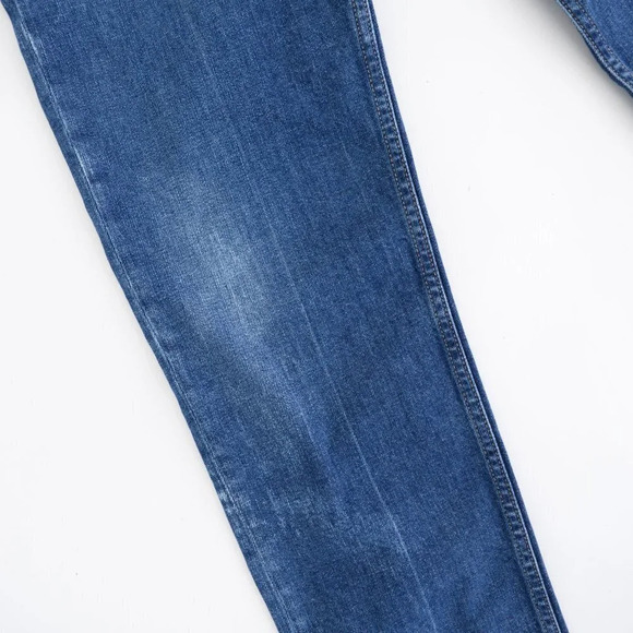 Acne Studio Bla Konst Designer Distressed Dark Skinny Straight Leg Jeans 33x32 - Picture 12 of 16